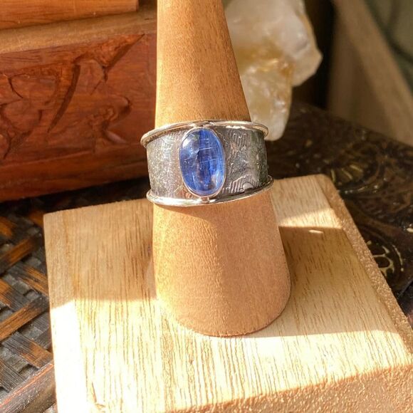 Kyanite Brazil Sterling Silver Ring Size 9.5 - Picture 10 of 16